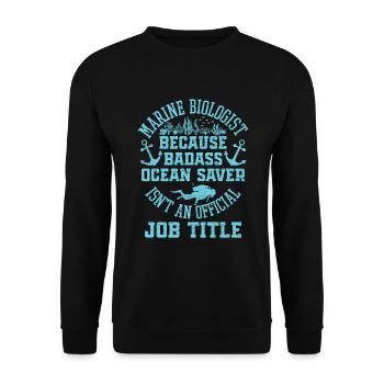Meeresbiologe - Unisex Pullover - Schwarz - Vorne - Alina (178cm) & Michal (187cm)
