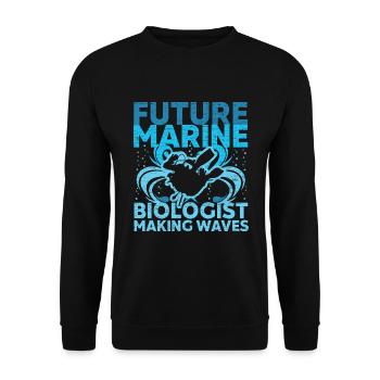 Meeresbiologie Marine Biologist Meeresbiologie - Unisex Pullover - Schwarz - Vorne - Alina (178cm) & Michal (187cm)