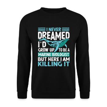 Meeresbiologe Meeresbiologie Marine Biologist - Unisex Pullover - Schwarz - Vorne - Alina (178cm) & Michal (187cm)