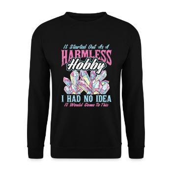 Kristalle Geschenk - Unisex Pullover - Schwarz - Vorne - Alina (178cm) & Michal (187cm)