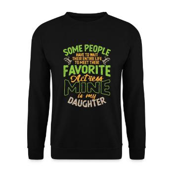 Schauspielerin Theater Geschenk - Unisex Pullover - Schwarz - Vorne - Alina (178cm) & Michal (187cm)