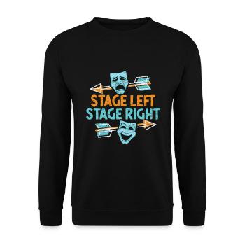 Drama Schauspieler Theater Musical - Unisex Pullover - Schwarz - Vorne - Alina (178cm) & Michal (187cm)