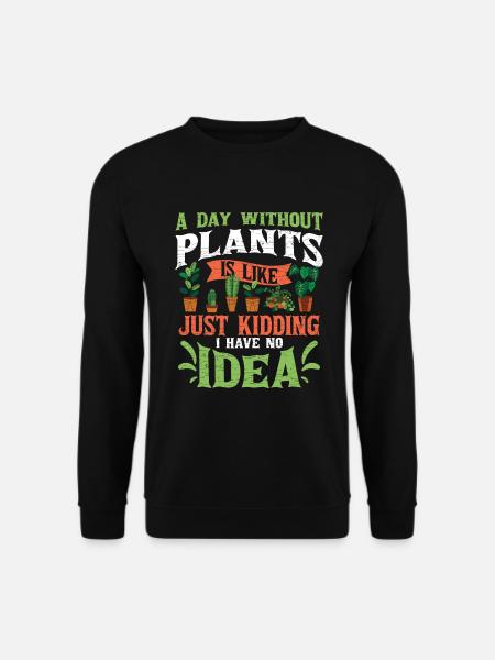 Pflanzenliebhaber Pflanzen - Unisex Pullover - Schwarz