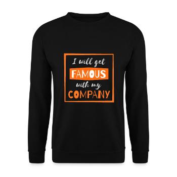 berühmt mit meiner Firma - Unisex Pullover - Schwarz - Vorne - Alina (178cm) & Michal (187cm)