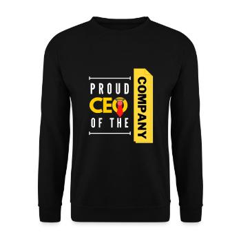 stolzer CEO meines Unternehmens - Unisex Pullover - Schwarz - Vorne - Alina (178cm) & Michal (187cm)