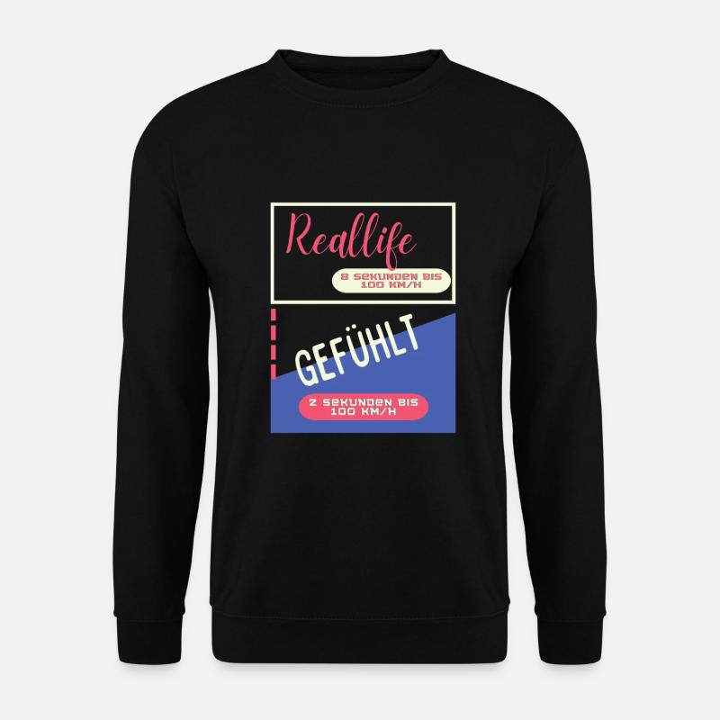 2 Sekunden bis 100 km/h - Unisex Pullover - Schwarz