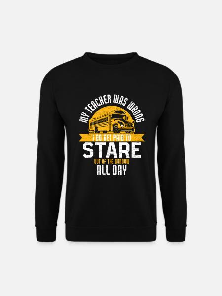 Busfahrer Bus Schulbus - Unisex Pullover - Schwarz