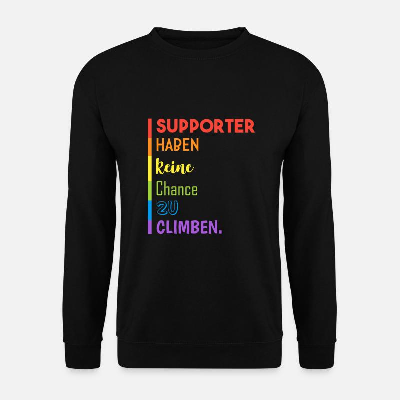 Supporter können nicht climben - Unisex Pullover - Schwarz