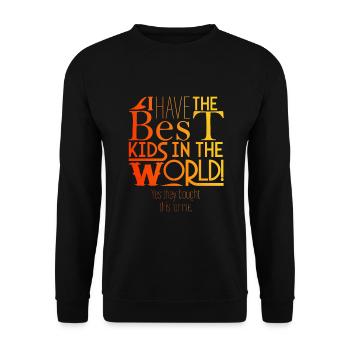 Yes, my kids bought it for me. - Unisex Sweatshirt - black - Front - Alina (178cm) & Michal (187cm)