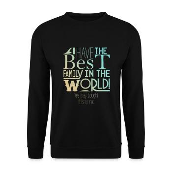 Yes, my family bought it for me. - Unisex Sweatshirt - black - Front - Alina (178cm) & Michal (187cm)