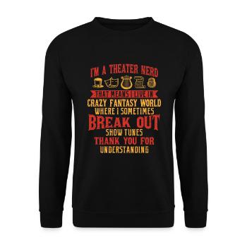 Schauspieler Theater Musical - Unisex Pullover - Schwarz - Vorne - Alina (178cm) & Michal (187cm)