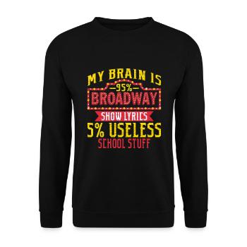 Broadway Theater Schaupieler Musical - Unisex Pullover - Schwarz - Vorne - Alina (178cm) & Michal (187cm)