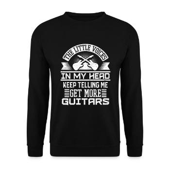 Gitarrist Musiklehrer Geschenk Gitarre - Unisex Pullover - Schwarz - Vorne - Alina (178cm) & Michal (187cm)
