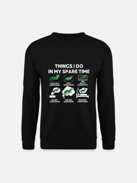 Eidechse Bartagame Bearded Dragon - Unisex Pullover - Schwarz