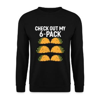 Tacos Geschenk - Unisex Pullover - Schwarz - Vorne - Alina (178cm) & Michal (187cm)