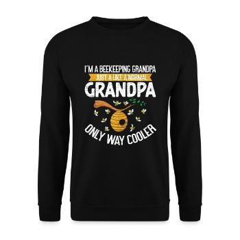 Beekeeper Opa Imker Geschenk - Unisex Pullover - Schwarz - Vorne - Alina (178cm) & Michal (187cm)