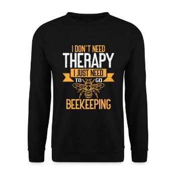 Beekeeping Imker Biene - Unisex Pullover - Schwarz - Vorne - Alina (178cm) & Michal (187cm)