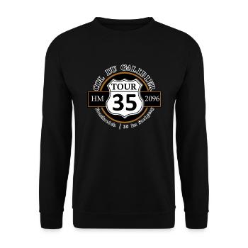 Radtour Rennrad Alpenpass Col du Galibier - Unisex Pullover - Schwarz - Vorne - Alina (178cm) & Michal (187cm)