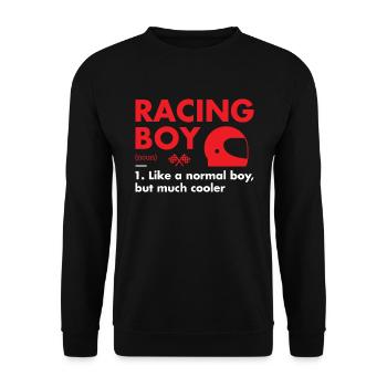 Sport Boy Définition Racing - Sweat-shirt Unisexe - noir - Devant - Alina (178cm) & Michal (187cm)