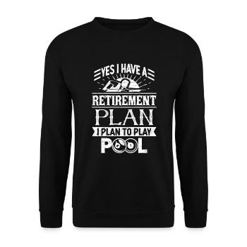 Pool Billiard Billard - Unisex Pullover - Schwarz - Vorne - Alina (178cm) & Michal (187cm)