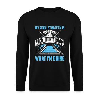 Billardspieler Billard Pool - Unisex Pullover - Schwarz - Vorne - Alina (178cm) & Michal (187cm)