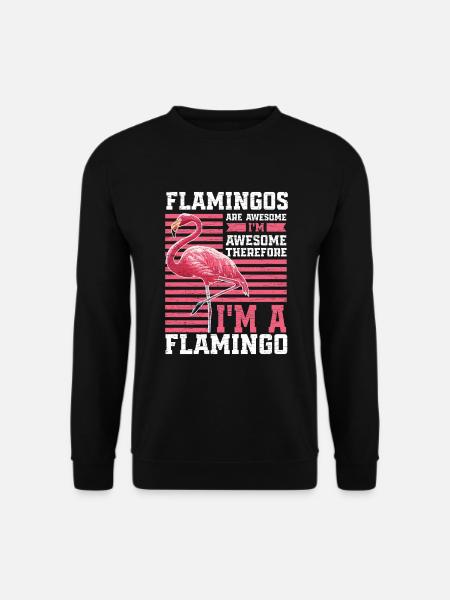 Flamingo Geschenkidee - Unisex Pullover - Schwarz