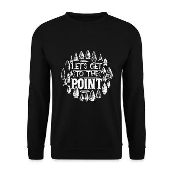 Pfeilspitzenjagd Arrowhead Hunter - Unisex Pullover - Schwarz - Vorne - Alina (178cm) & Michal (187cm)