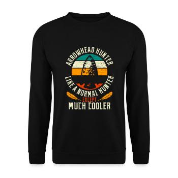 Arrowhead Hunter - Unisex Pullover - Schwarz - Vorne - Alina (178cm) & Michal (187cm)