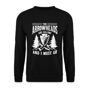 Arrowhead Hunter Pfeilspitzen - Unisex Pullover - Schwarz - Vorne - Alina (178cm) & Michal (187cm)