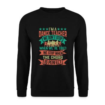 Tanzlehrer Tänzer Tanzen - Unisex Pullover - Schwarz - Vorne - Alina (178cm) & Michal (187cm)