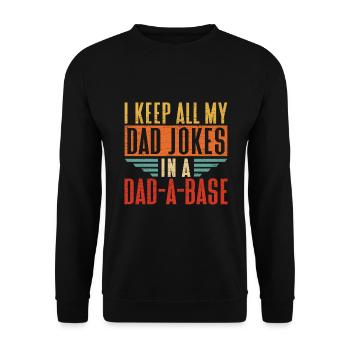 Vatertag Geschenk Papa Spruch - Unisex Pullover - Schwarz - Vorne - Alina (178cm) & Michal (187cm)