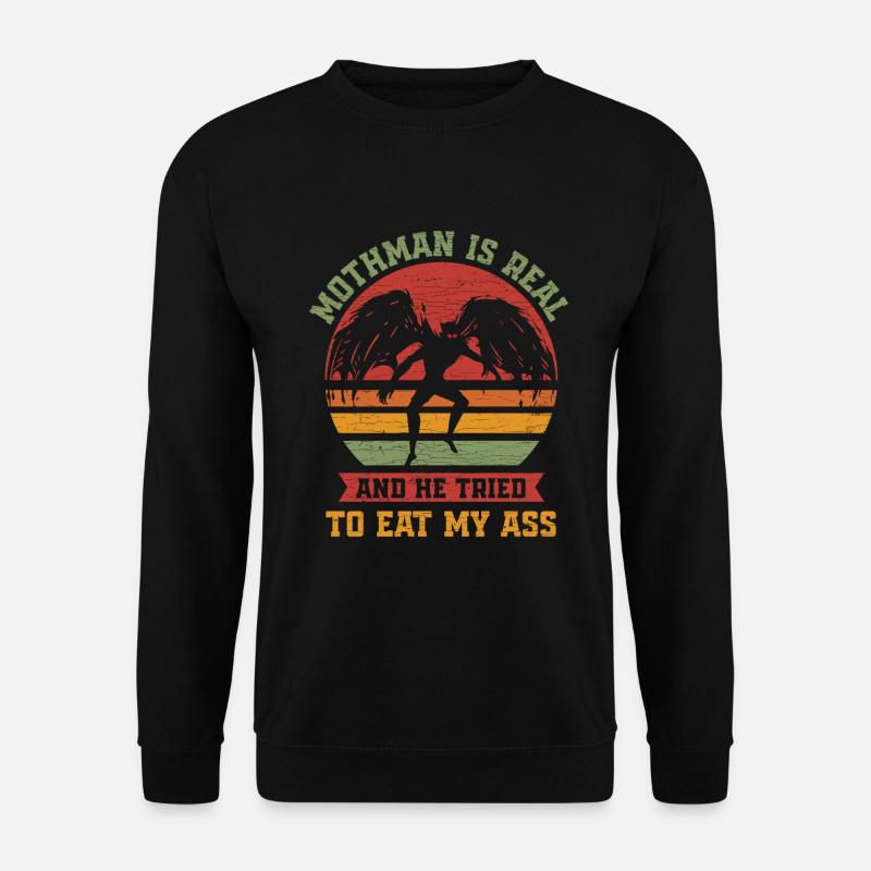 Mothman Kryptide Kryptozoologie - Unisex Pullover - Schwarz