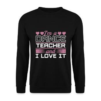 Tanzlehrer Geschenk Tänzer - Unisex Pullover - Schwarz - Vorne - Alina (178cm) & Michal (187cm)