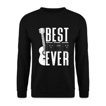Gitarre Papa Gitarrist - Unisex Pullover - Schwarz - Vorne - Alina (178cm) & Michal (187cm)