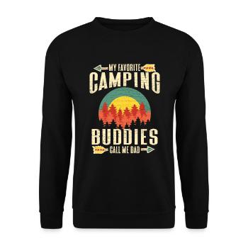 Camper Camping Papa - Unisex Pullover - Schwarz - Vorne - Alina (178cm) & Michal (187cm)
