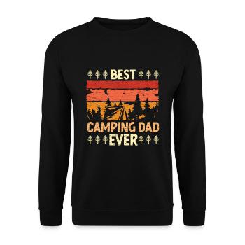 Camping Camper Papa - Unisex Pullover - Schwarz - Vorne - Alina (178cm) & Michal (187cm)