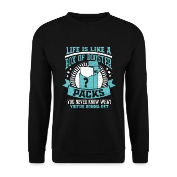 Sammelkartenspiel Trading Card TCG - Unisex Pullover - Schwarz - Vorne - Alina (178cm) & Michal (187cm)