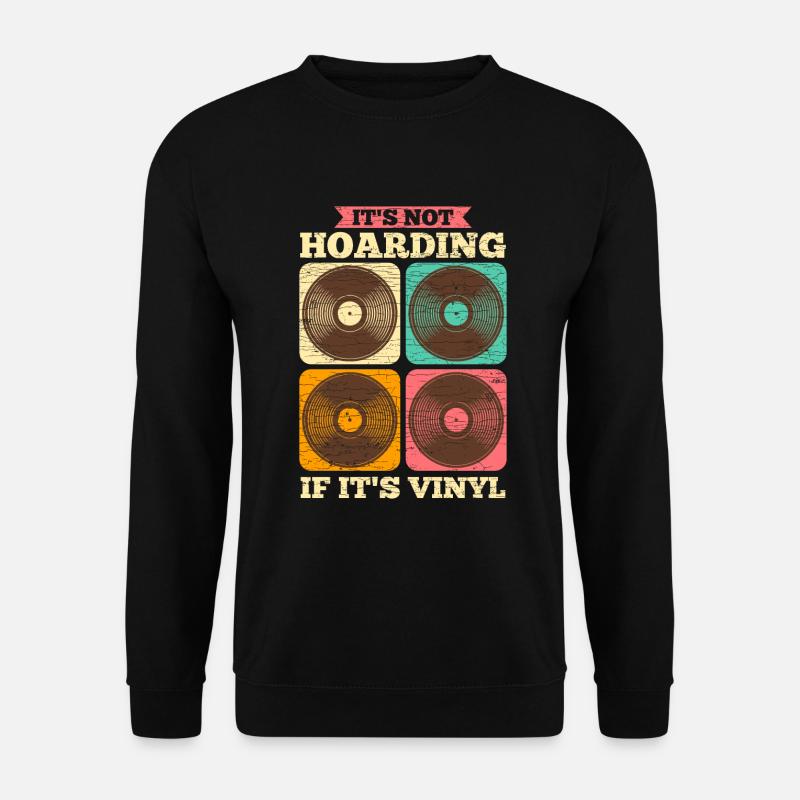 Vinyl Vintage Schallplatte - Unisex Pullover - Schwarz