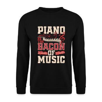 Piano Pianist Klavier - Unisex Pullover - Schwarz - Vorne - Alina (178cm) & Michal (187cm)