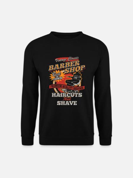 Barbershop Frisör Friseuse Geschenk Friseurin - Unisex Pullover - Schwarz