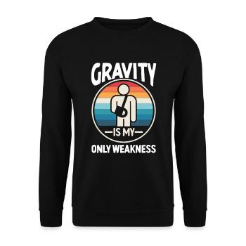 Extremsport lustiges Geschenk Extremsportler - Unisex Pullover - Schwarz - Vorne - Alina (178cm) & Michal (187cm)