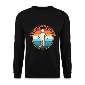 Extremsport Lustiges Sportler Geschenk - Unisex Pullover - Schwarz - Vorne - Alina (178cm) & Michal (187cm)