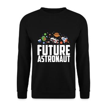Astronaut Kinder Raumfahrt - Unisex Pullover - Schwarz - Vorne - Alina (178cm) & Michal (187cm)