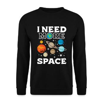 Raumfahrt Astronaut Weltall Planeten - Unisex Pullover - Schwarz - Vorne - Alina (178cm) & Michal (187cm)
