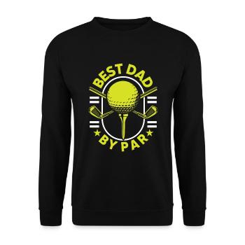 Golfspieler Golfer Papa Golf - Unisex Pullover - Schwarz - Vorne - Alina (178cm) & Michal (187cm)