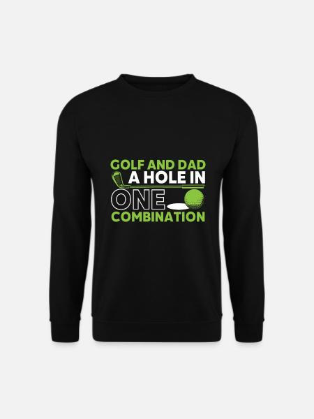 Golfspieler Papa Golf - Unisex Pullover - Schwarz