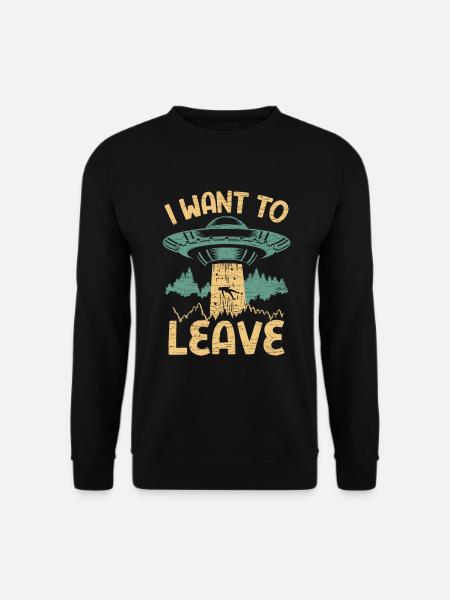 Alien Abduction Ufo Geschenk - Unisex Pullover - Schwarz
