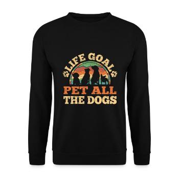 Hundeliebhaber Hunde Hundebesitzer - Unisex Pullover - Schwarz - Vorne - Alina (178cm) & Michal (187cm)