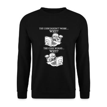 Programmierer Coder Informatiker - Unisex Pullover - Schwarz - Vorne - Alina (178cm) & Michal (187cm)