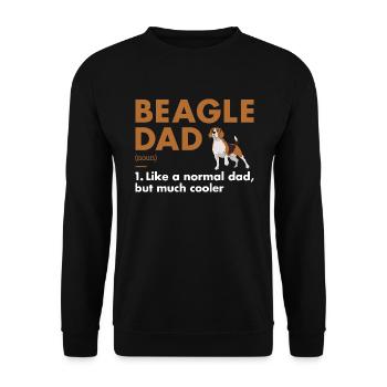Beagle Dad Definition - Unisex Sweatshirt - black - Front - Alina (178cm) & Michal (187cm)